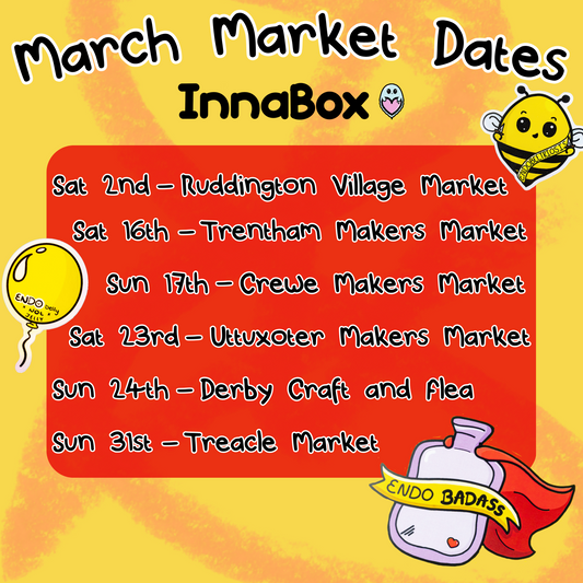 Come find us! March Markets for Innabox
