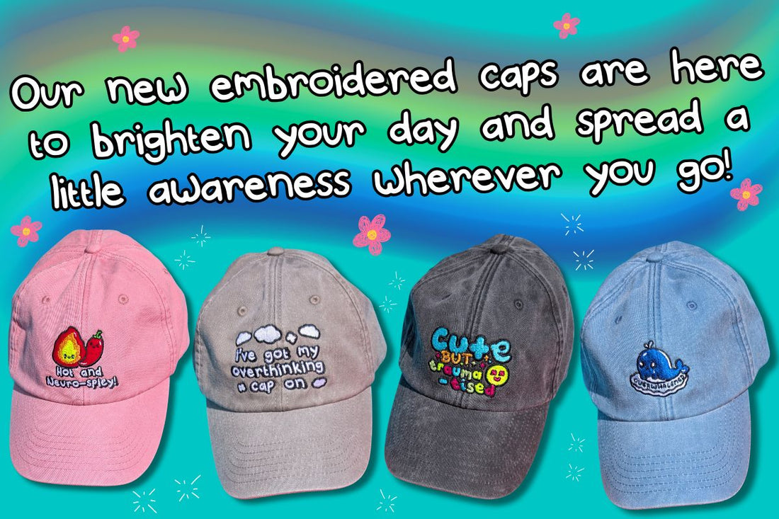 🧢 Cap It Off With Kindness! Our NEW Embroidered Caps Are Here!