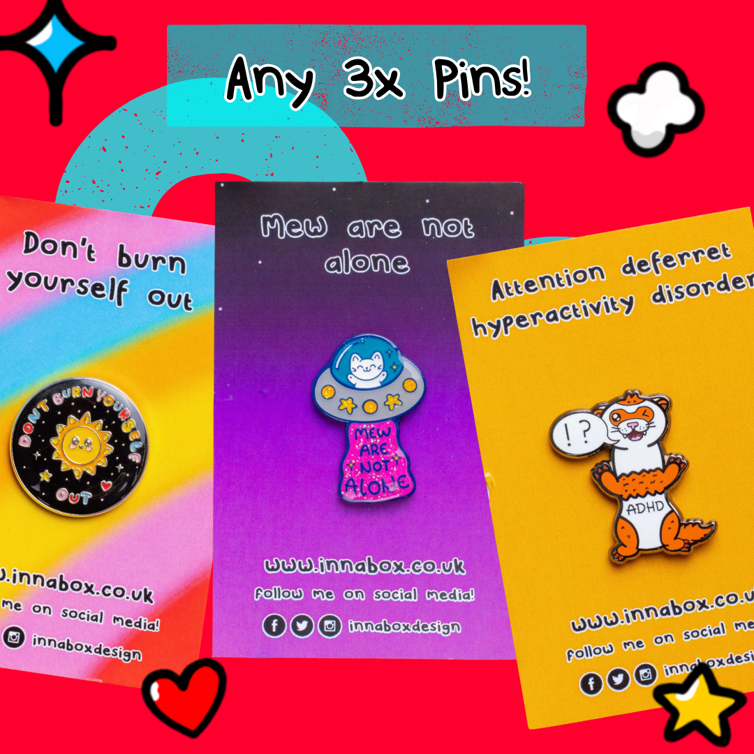3 x Enamel Pins Bundle