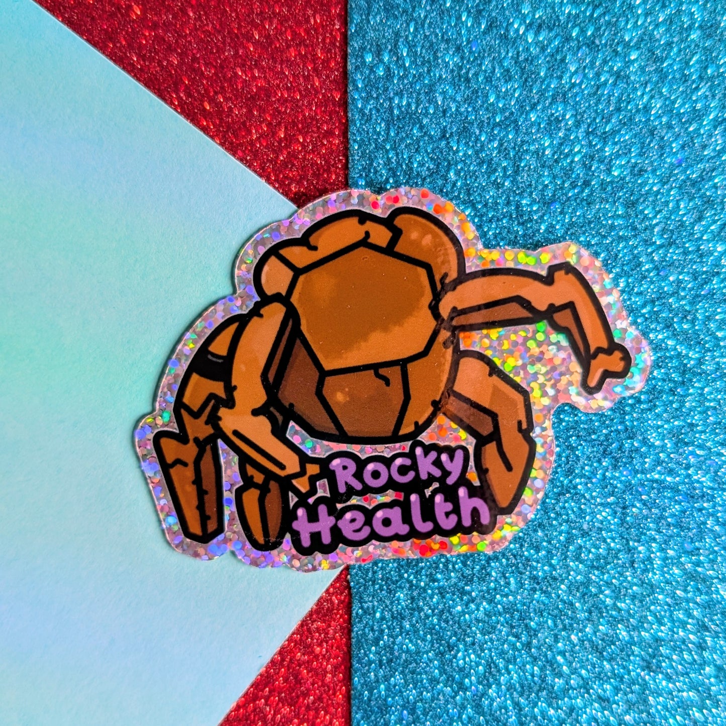 Rocky Health Glittery Sticker