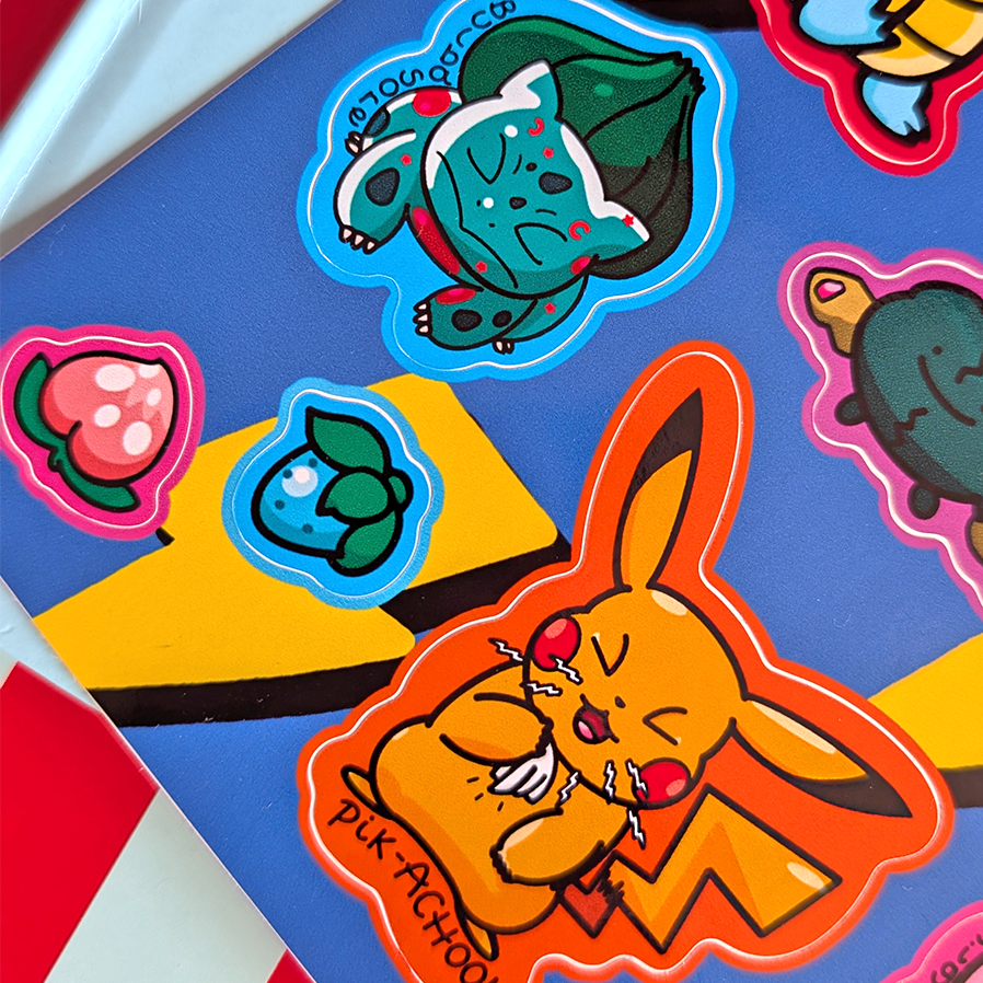 Chronic illness Pokemon - A5 Sticker Sheet